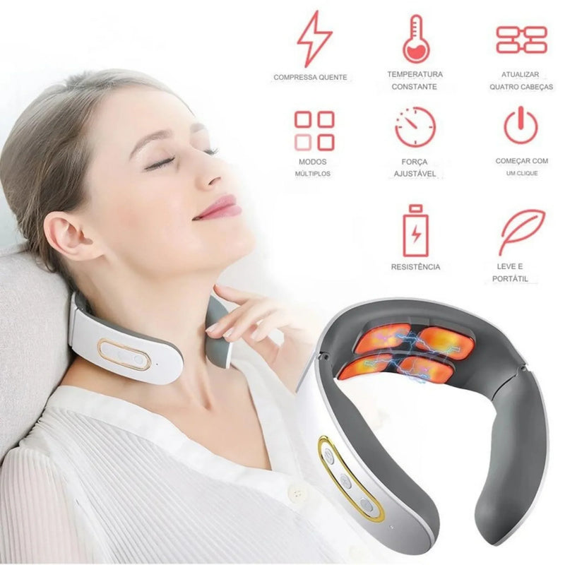 Massageador elétrico de pescoço 6 modos